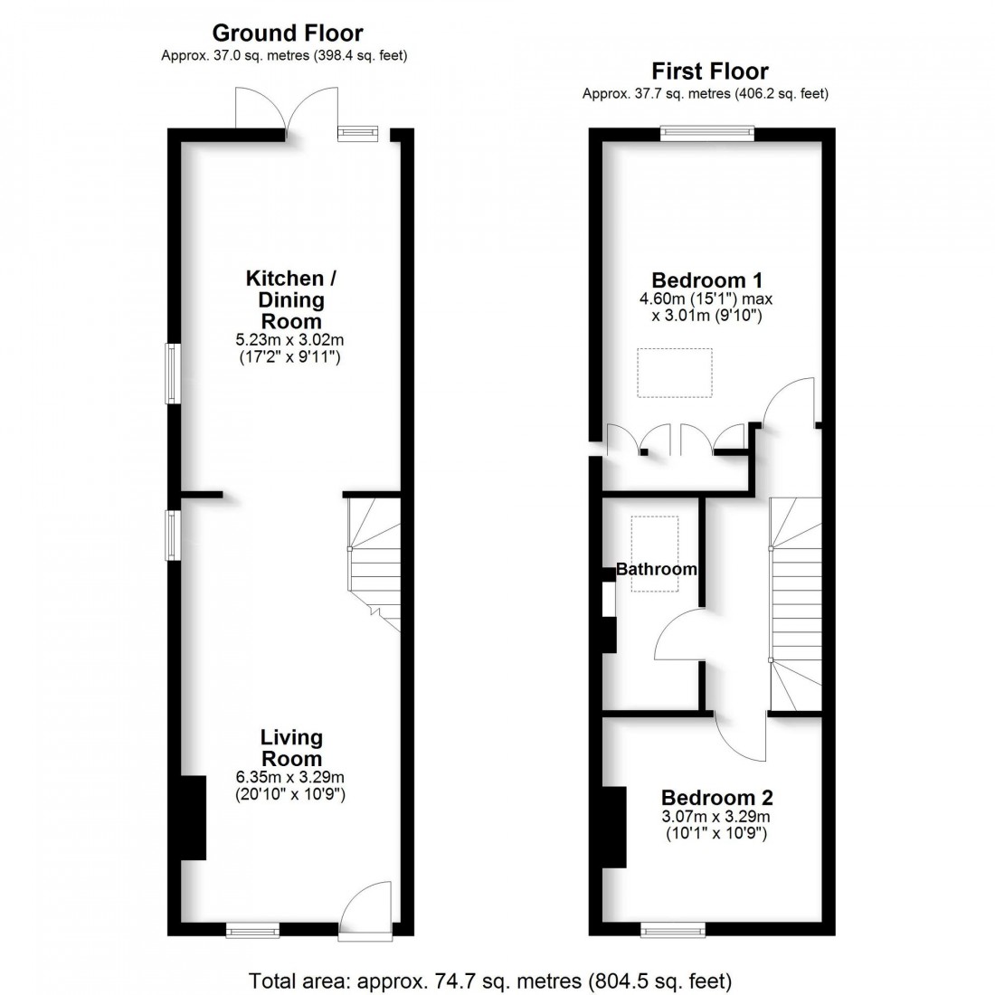 Floorplan for Sturton Street, Cambridge, CB1