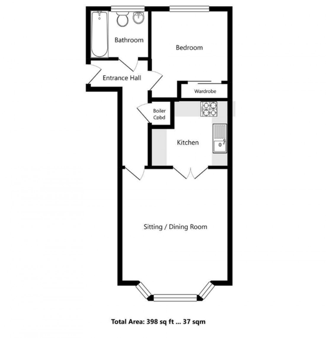 Floorplan for St. Matthews Gardens, Cambridge, CB1