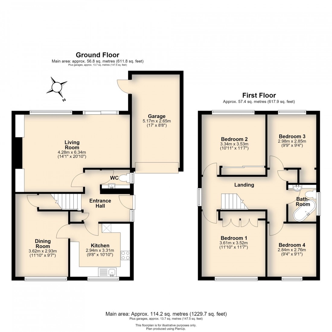 Floorplan for Chapmans Way, Over, CB24
