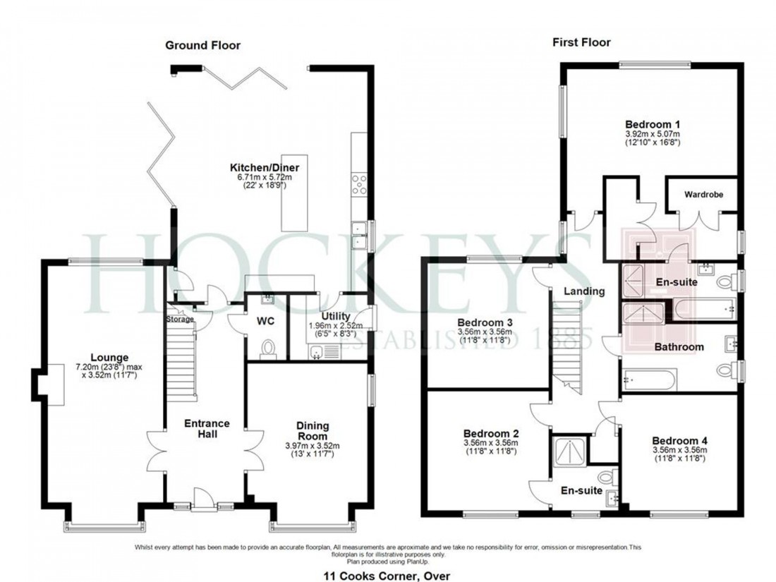 Floorplan for Fen End, Over, CB24