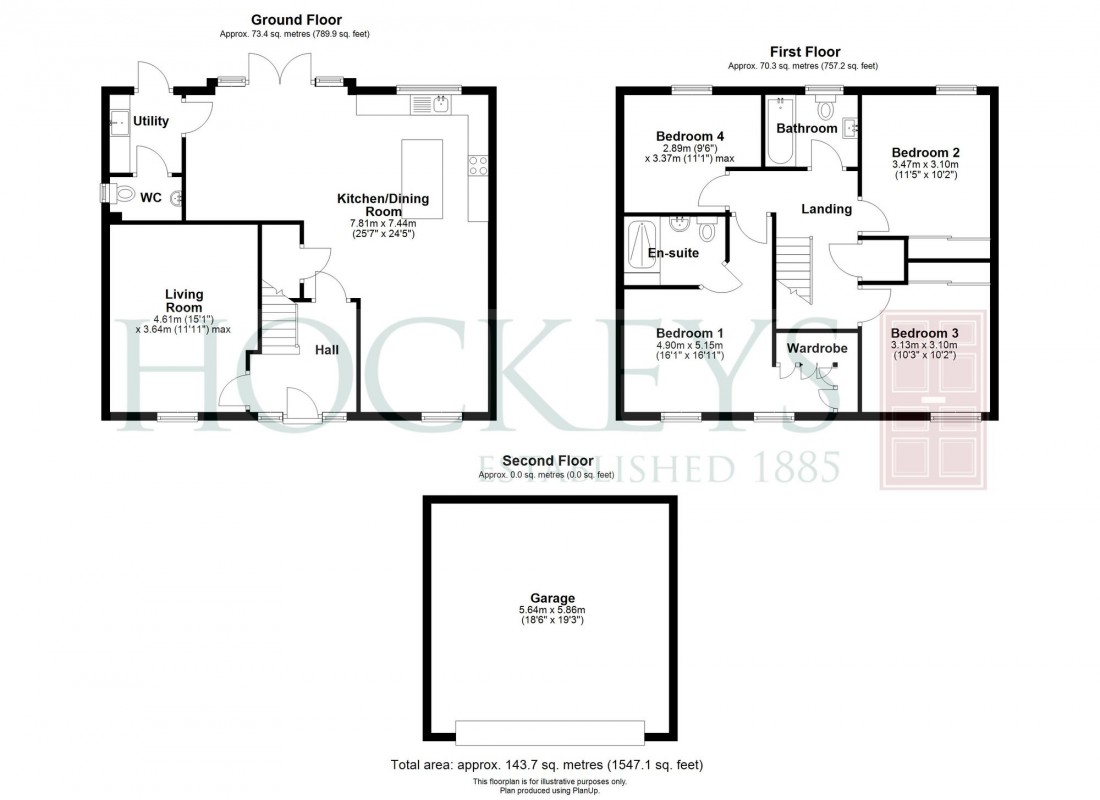 Floorplan for Groves Way, Cottenham, CB24
