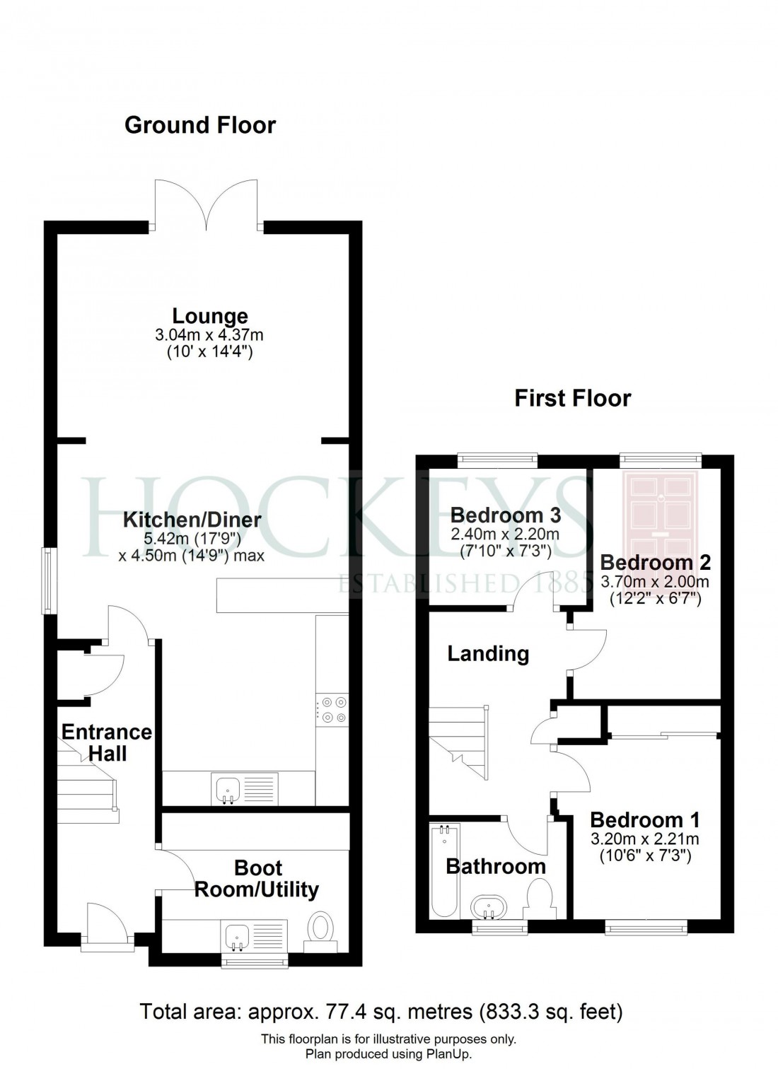Floorplan for Balland Field, Willingham, CB24