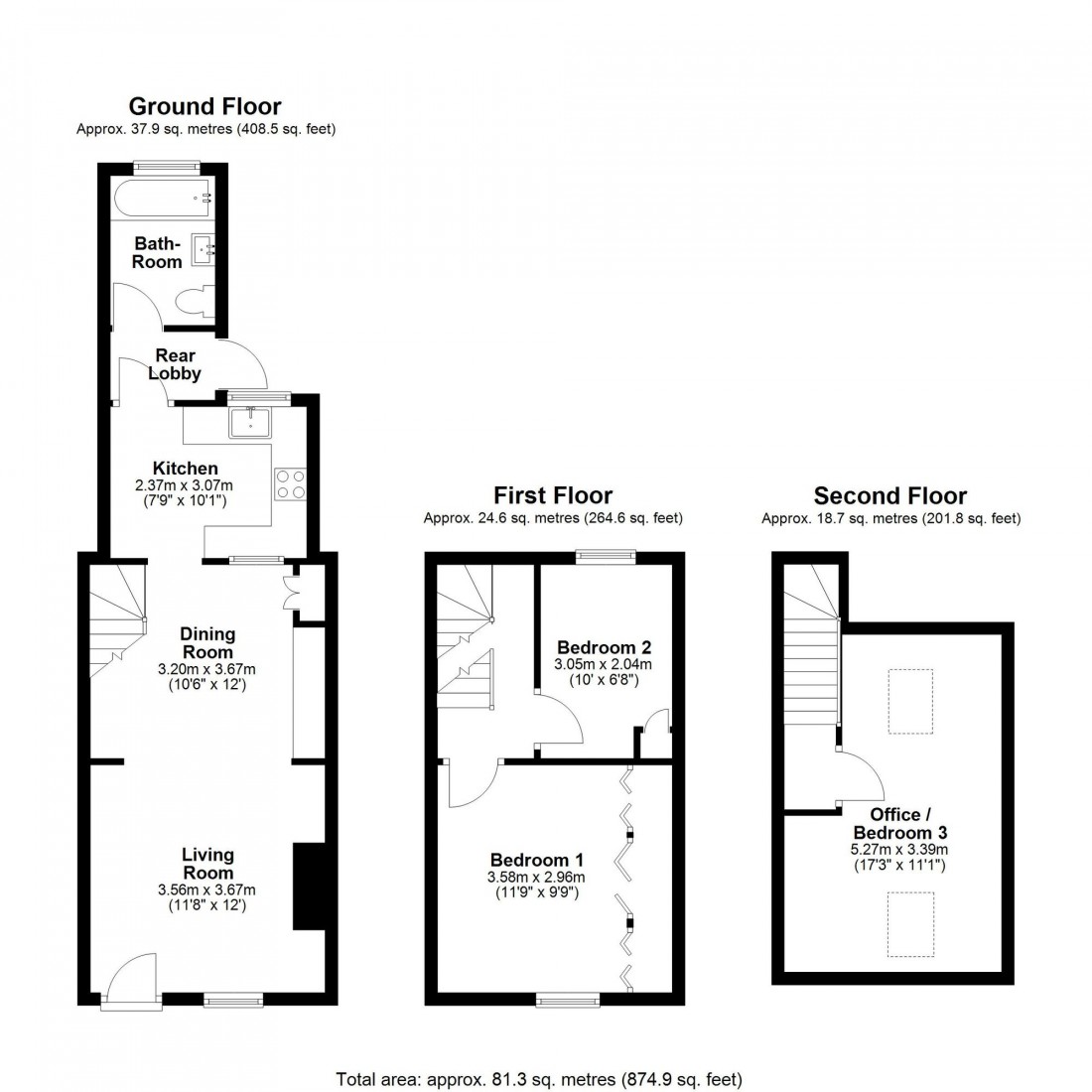 Floorplan for Longstanton Road, Oakington, CB24