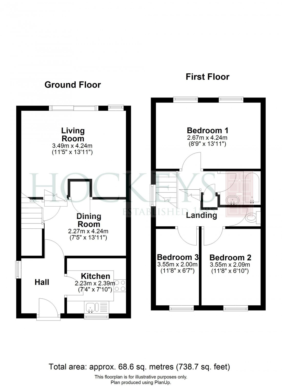 Floorplan for Otter Close, Bar Hill, CB23