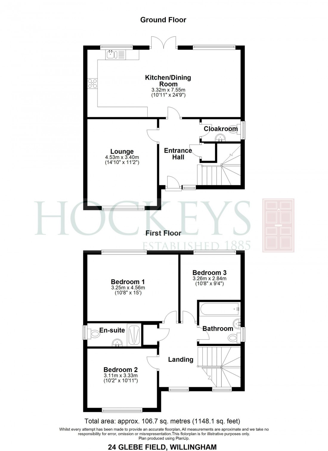 Floorplan for Glebe Field, Willingham, CB24