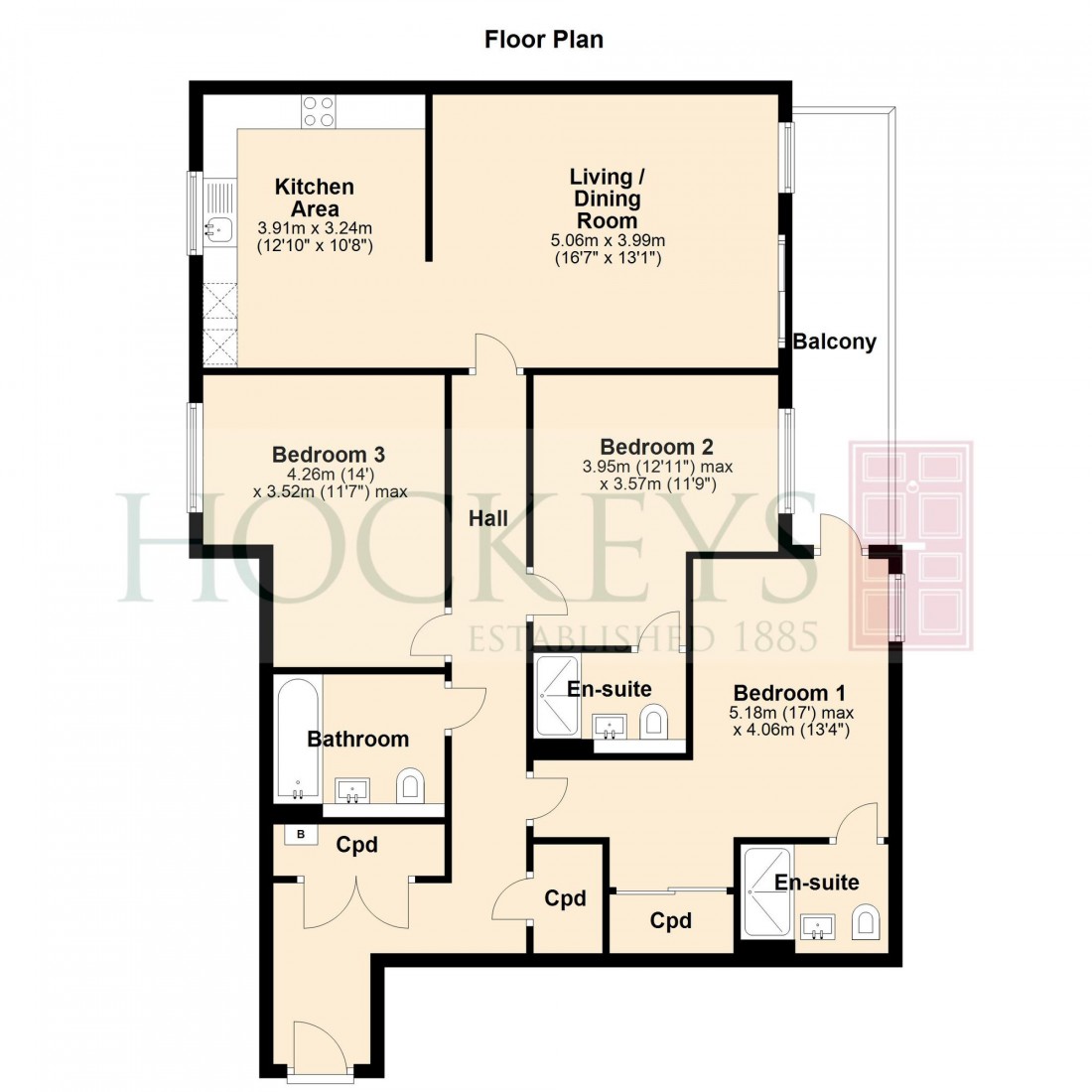 Floorplan for Harrison Drive, Cambridge, CB2