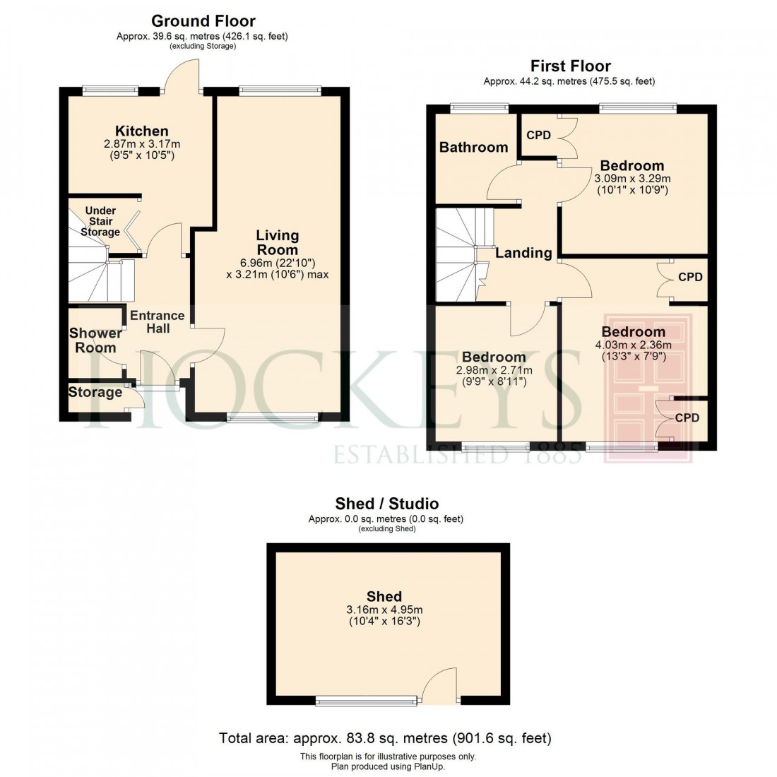 Floorplan for Lexington Close, Cambridge, CB4