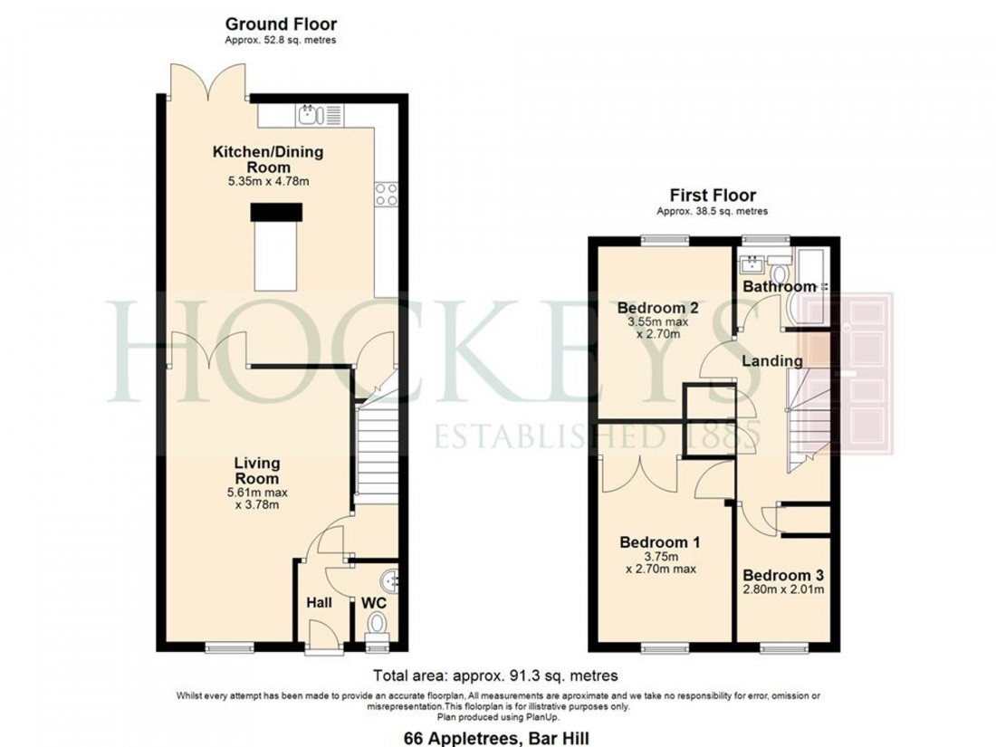 Floorplan for Appletrees, Bar Hill, CB23