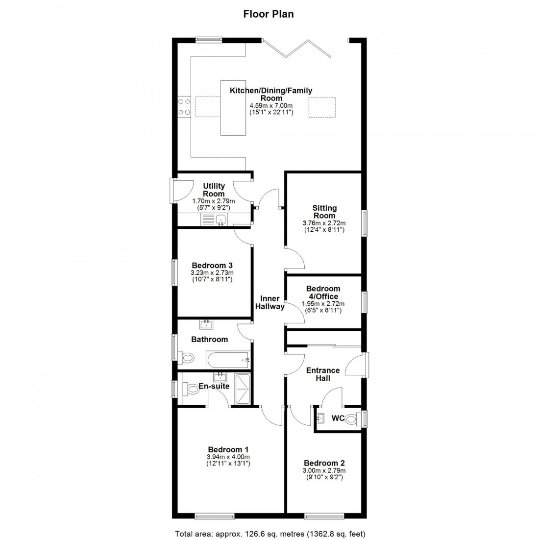 Floorplan for Fen End, Willingham, CB24