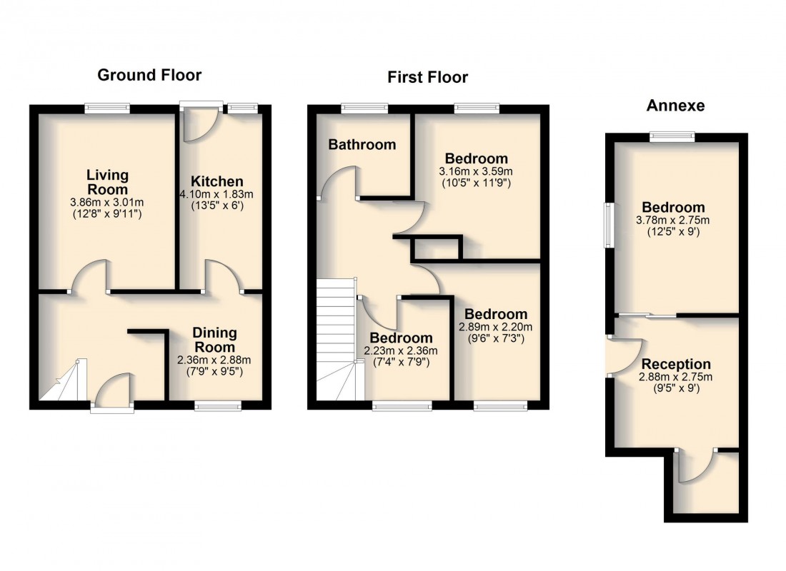 Floorplan for Leete Road, Cambridge, CB1