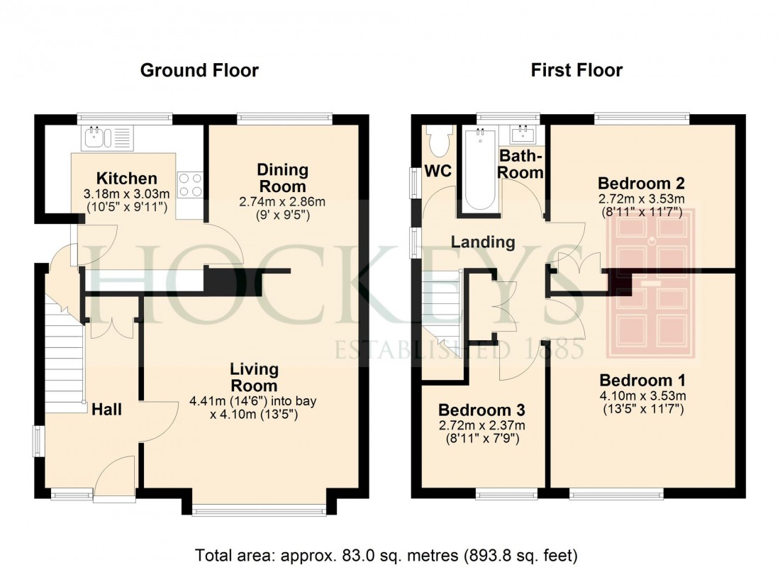 Floorplan for Neale Close, Cambridge, CB1