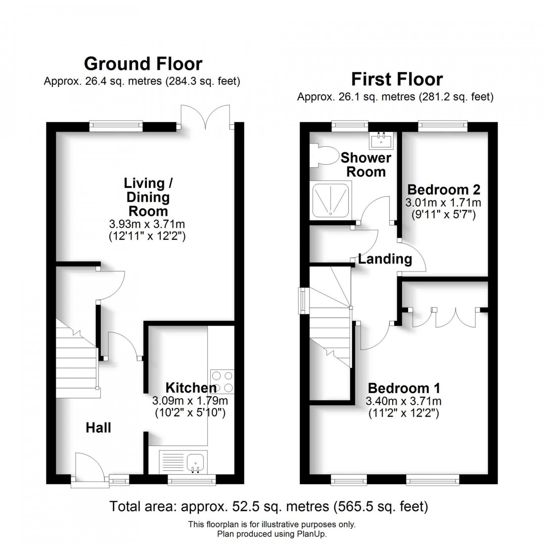 Floorplan for Moat Way, Swavesey, CB24