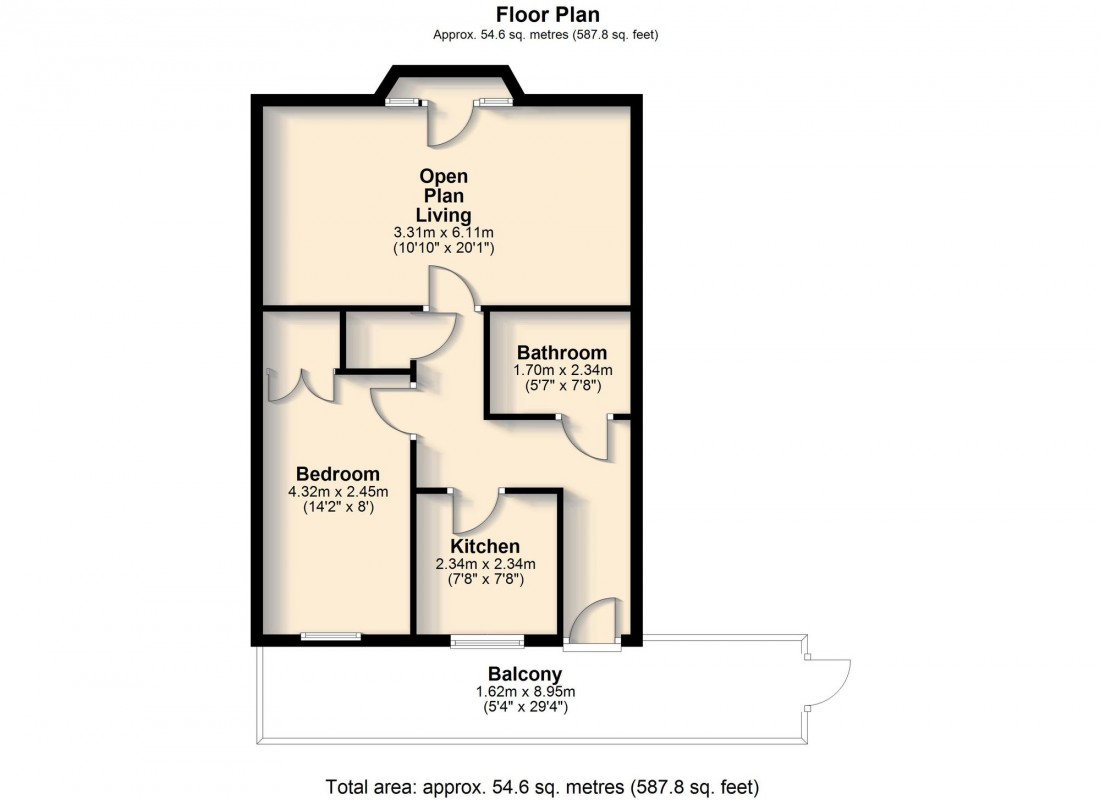 Floorplan for Riverside, Cambridge, CB5