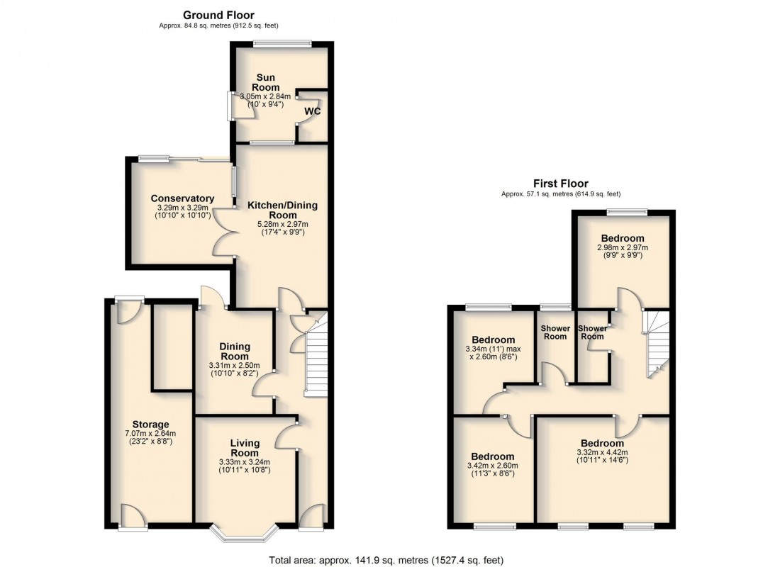 Floorplan for Brookfields, Cambridge, CB1