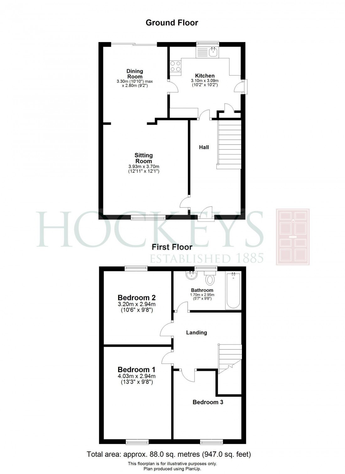 Floorplan for Whitegates, Newmarket, CB8
