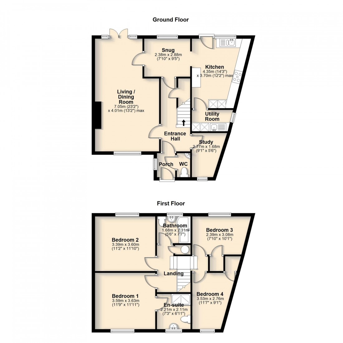 Floorplan for Friars Close, Cambridge, CB1