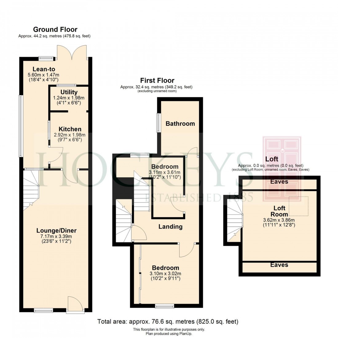 Floorplan for Brookfields, Cambridge, CB1