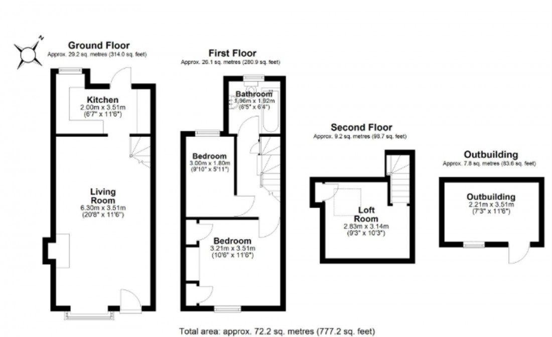 Floorplan for Field Terrace Road, Newmarket, CB8