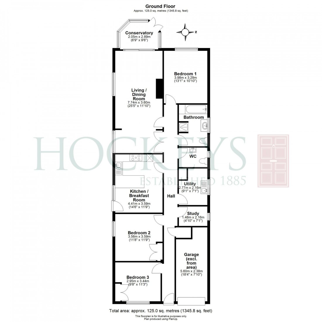 Floorplan for Tiverton Way, Cambridge, CB1