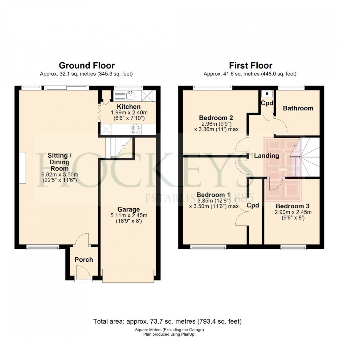 Floorplan for Marks Way, Girton, CB3