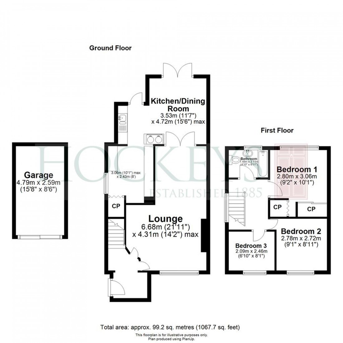 Floorplan for Springfield Road, Sawston, CB22