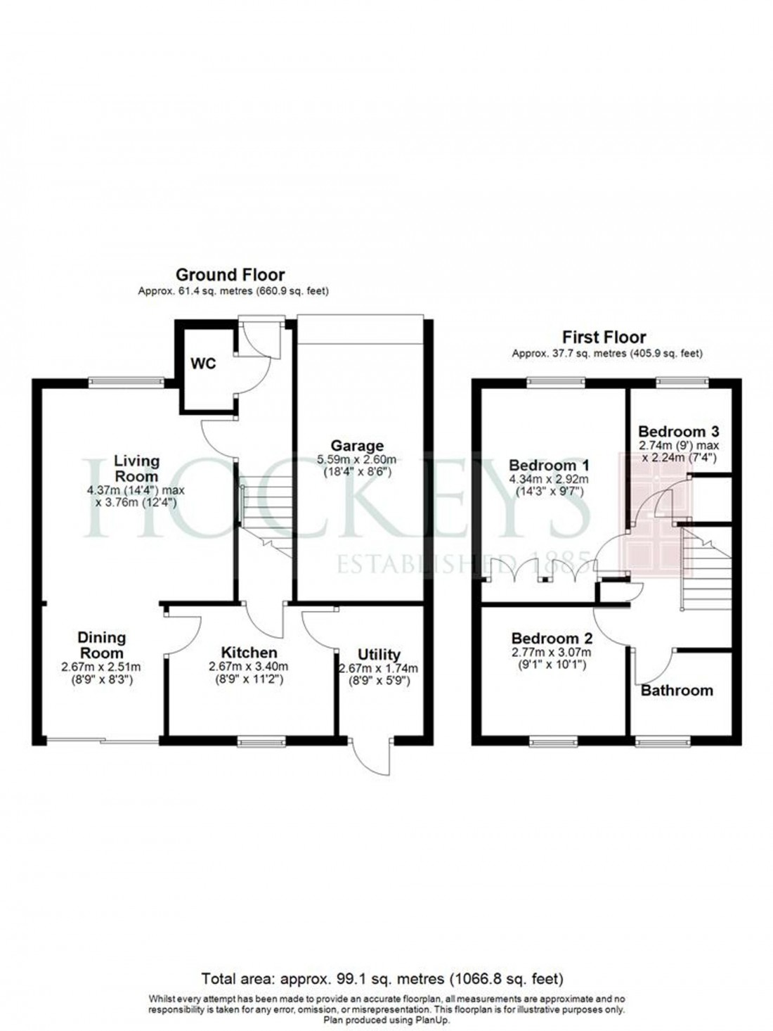 Floorplan for Armingford Crescent, Melbourn, SG8