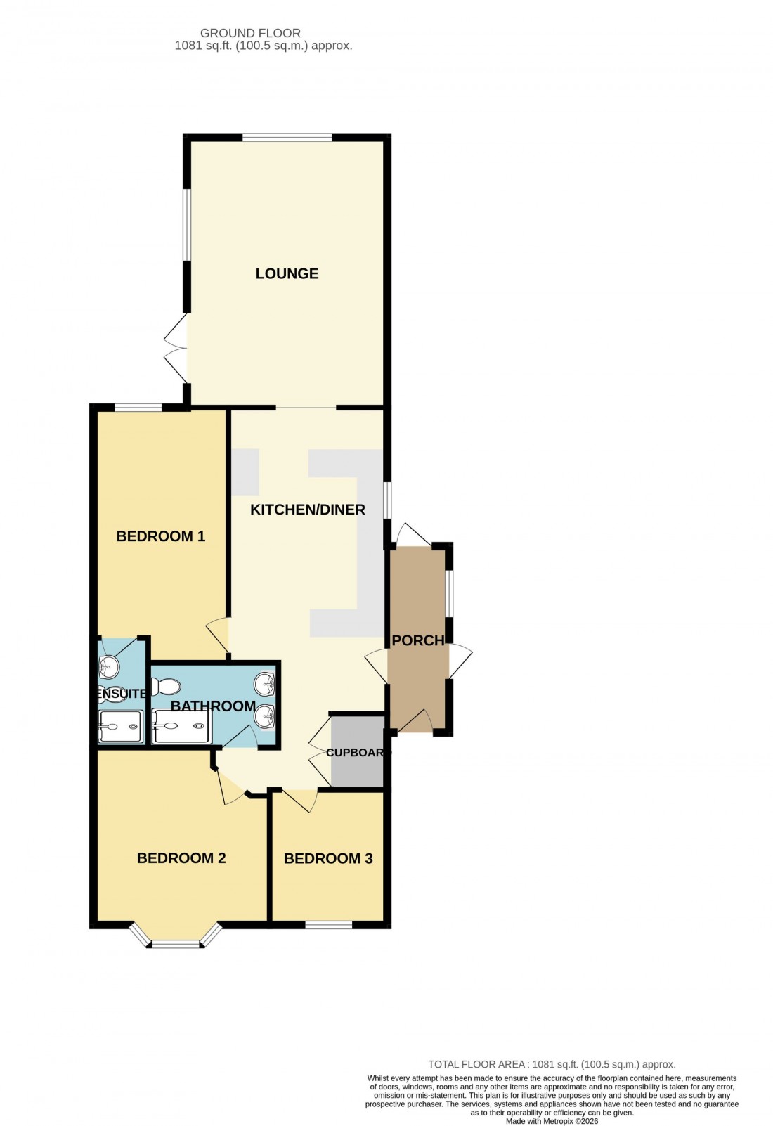 Floorplan for Churchfield Way, Wisbech St. Mary, PE13