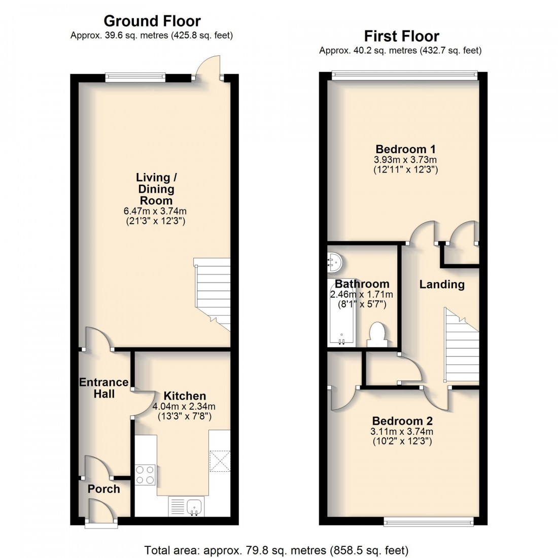 Floorplan for Vinery Way, Cambridge, CB1