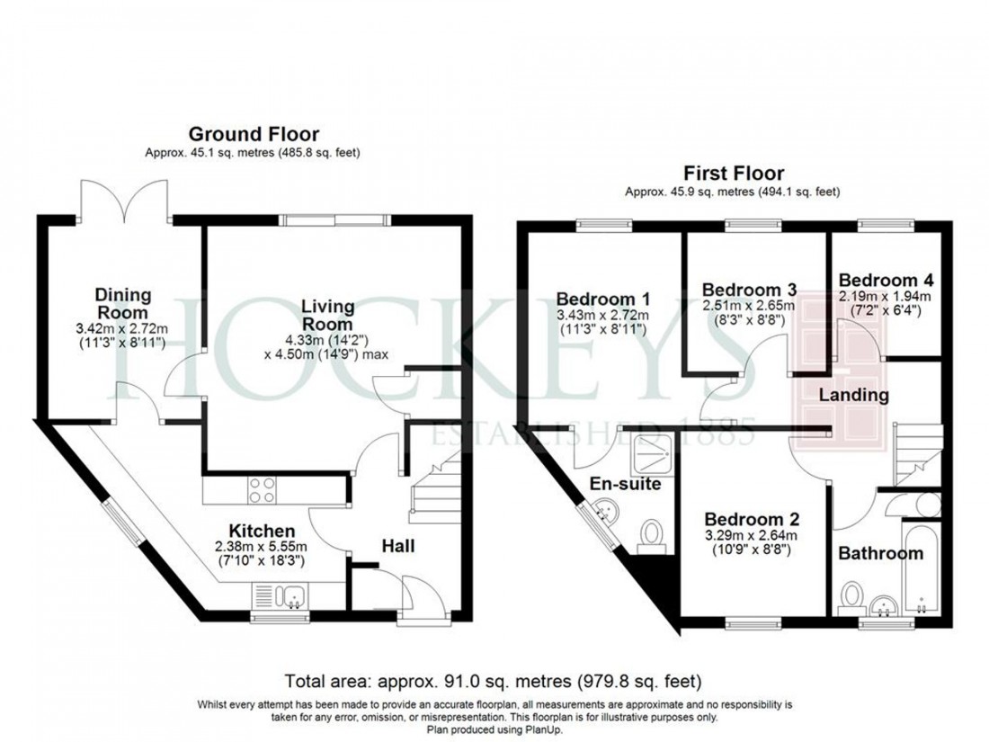 Floorplan for Limes Road, Hardwick, CB23