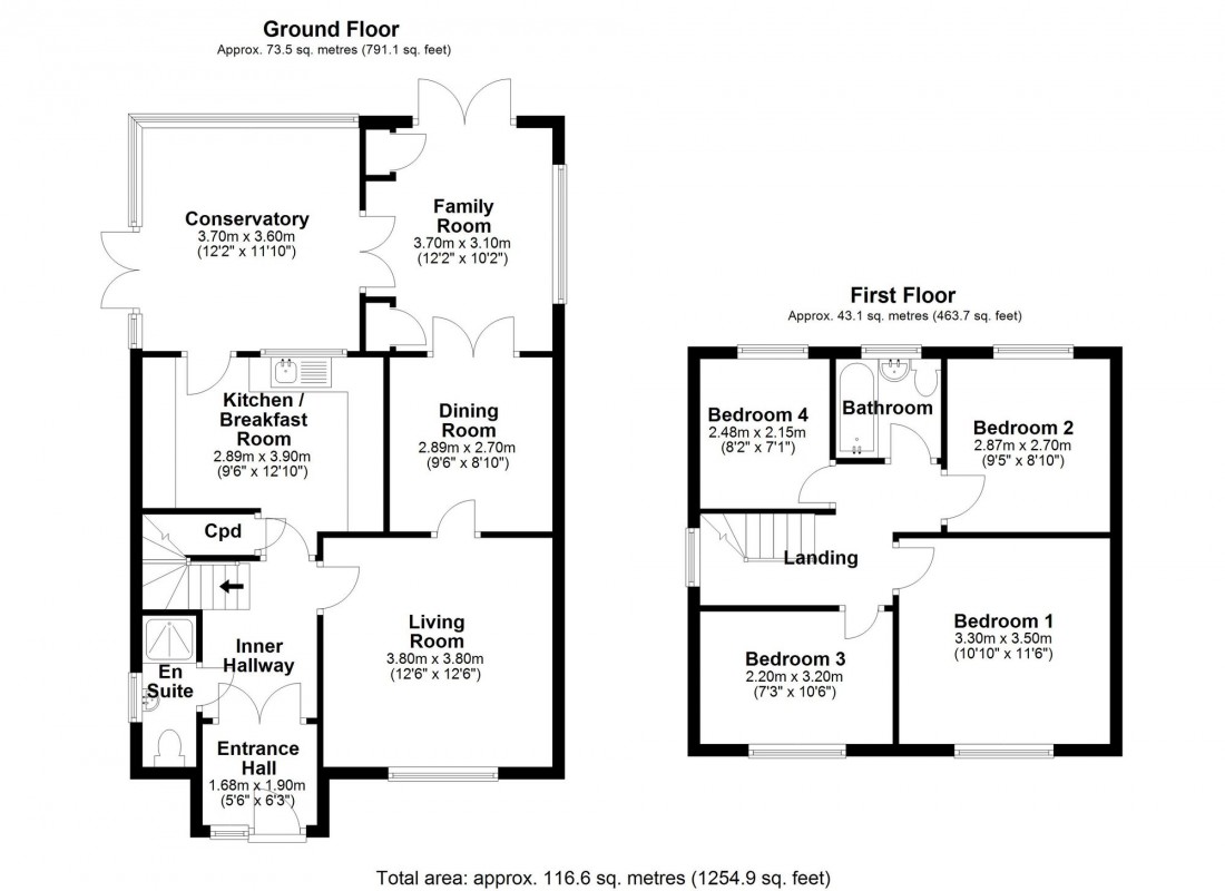 Floorplan for Ashvale, Cambridge, CB4