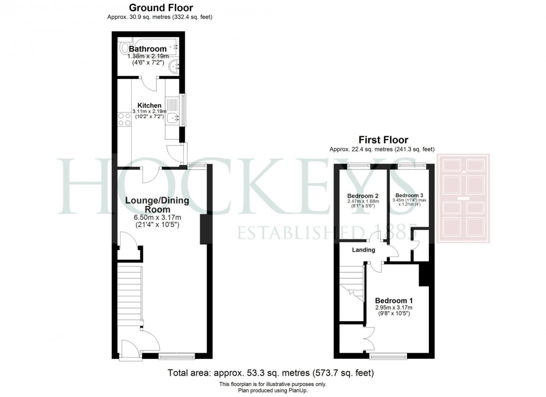 Floorplan for King George Avenue, Exning, CB8