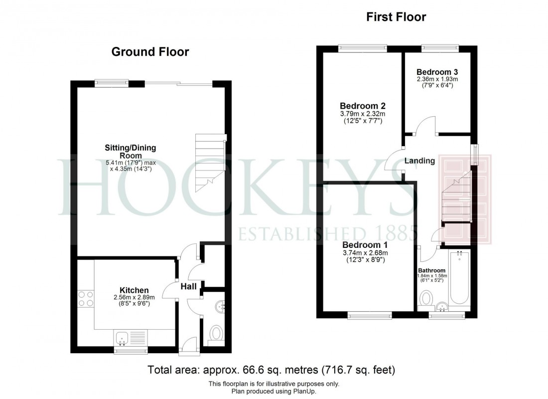 Floorplan for Waterloo Close, Newmarket, CB8