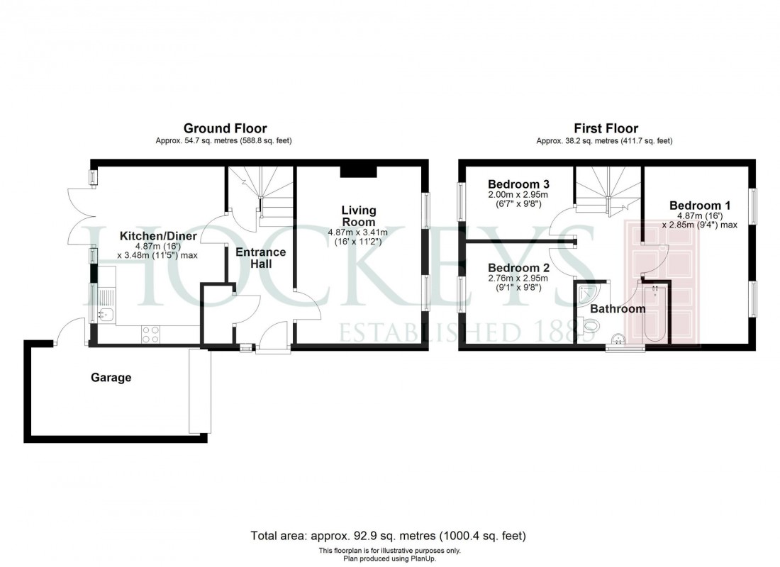 Floorplan for Worcester Avenue, Hardwick, CB23
