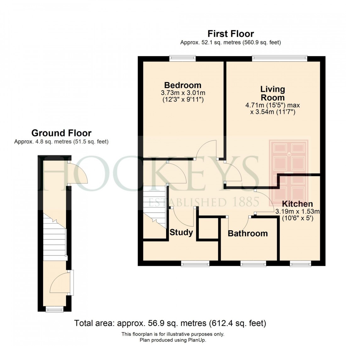 Floorplan for Gunhild Court, Cambridge, CB1