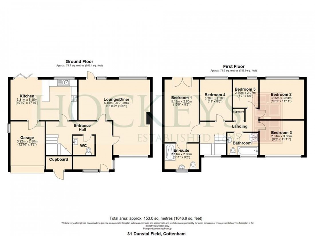 Floorplan for Dunstal Field, Cottenham, CB24