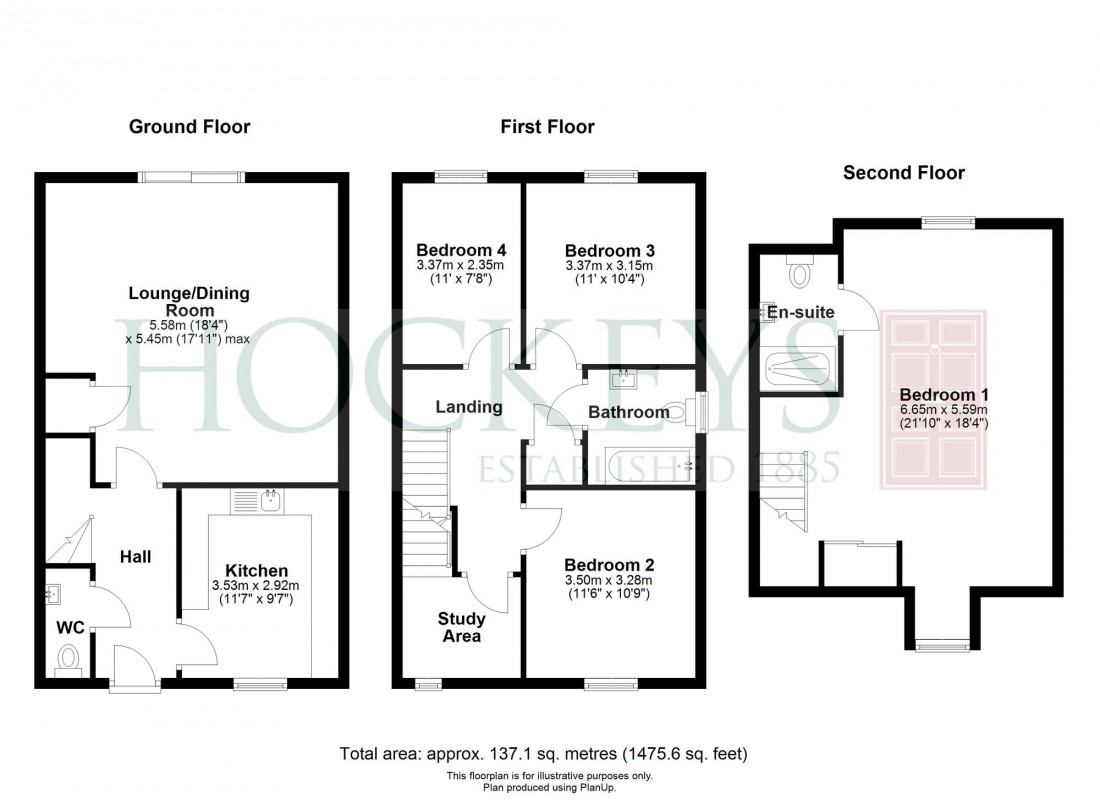Floorplan for Hereford Way, Willingham, CB24