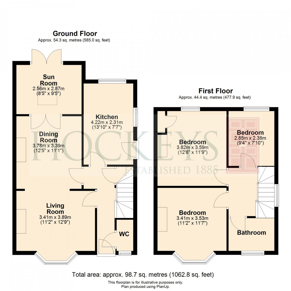 Floorplan for Perne Road, Cambridge, CB1