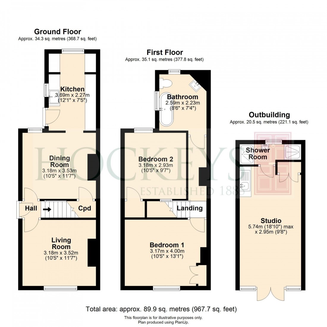 Floorplan for Cockburn Street, Cambridge, CB1