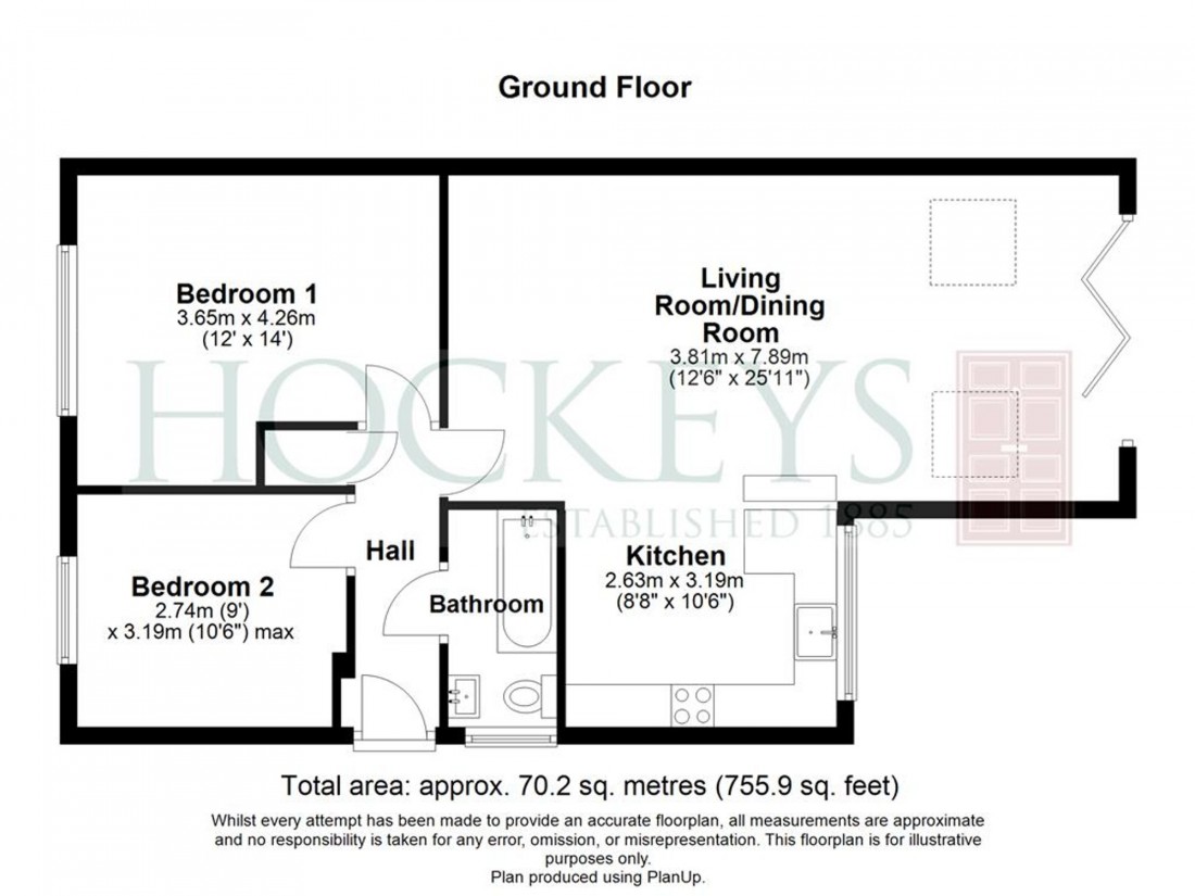 Floorplan for Tythe Piece, Fenstanton, PE28