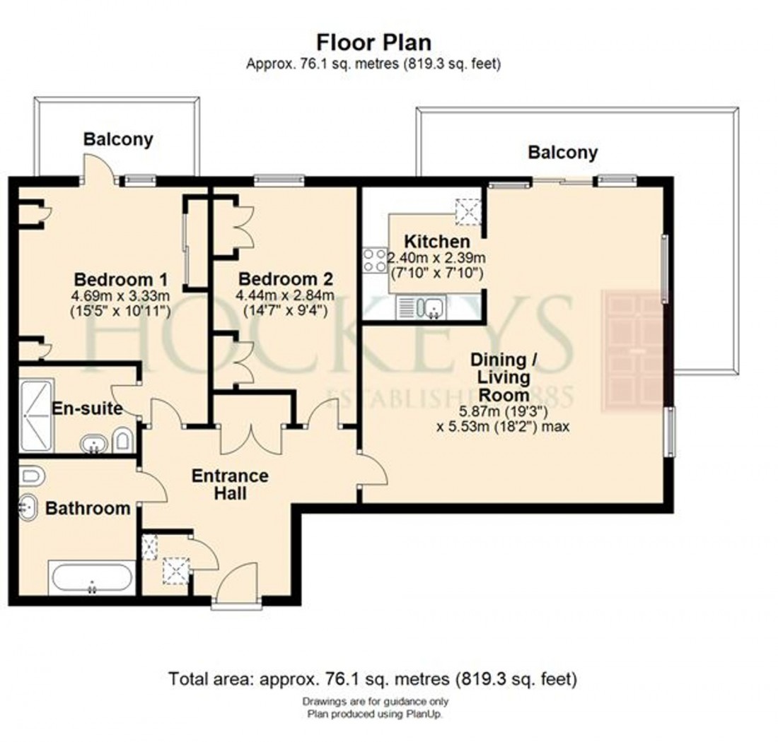 Floorplan for Kingsley Walk, Cambridge, CB5