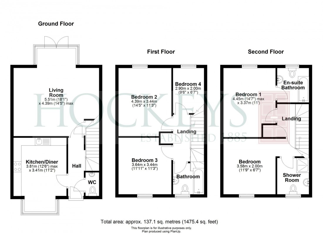 Floorplan for Aspinalls Yard, Willingham, CB24