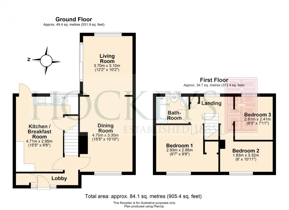 Floorplan for Fortescue Road, Cambridge, CB4