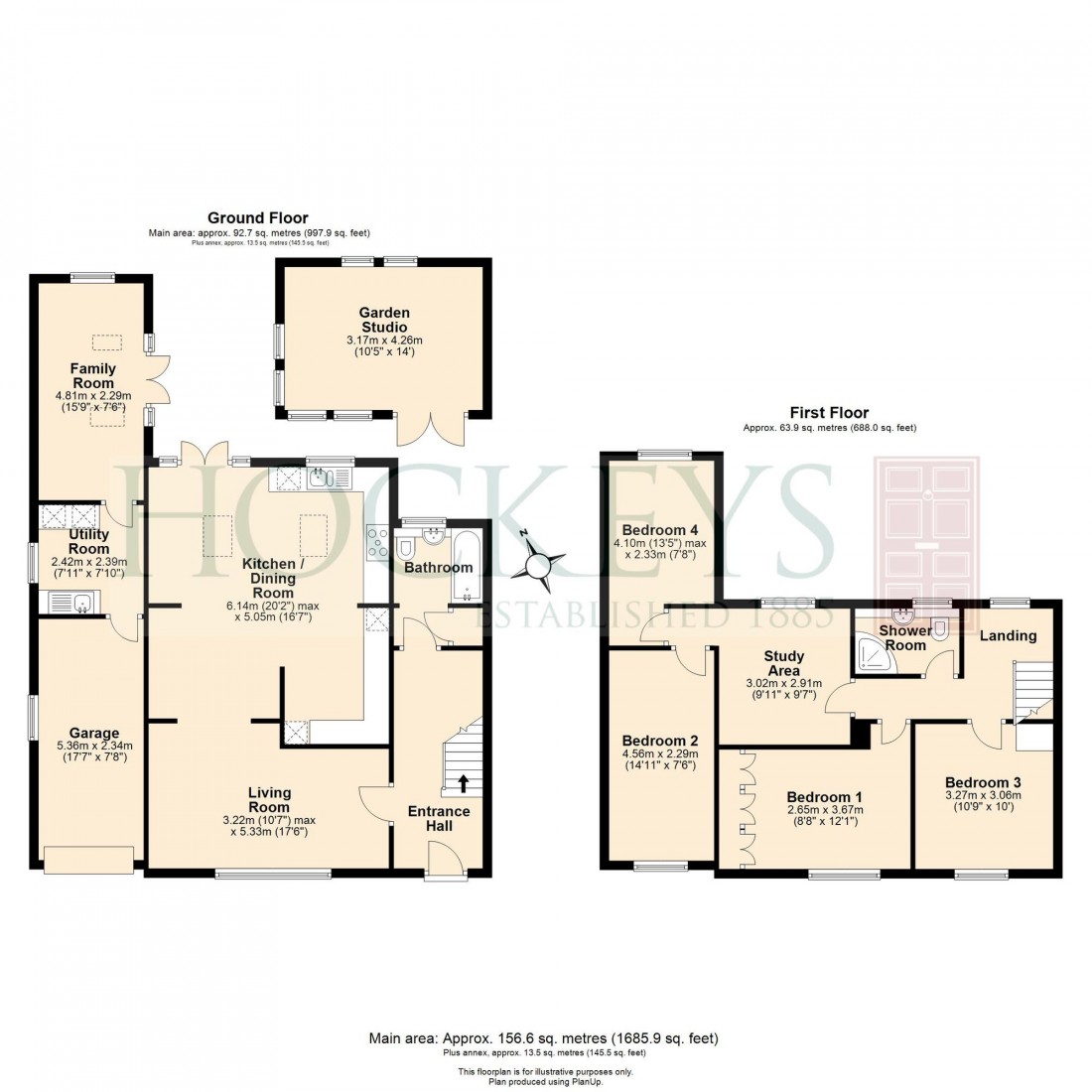 Floorplan for Queens Close, Harston, CB22