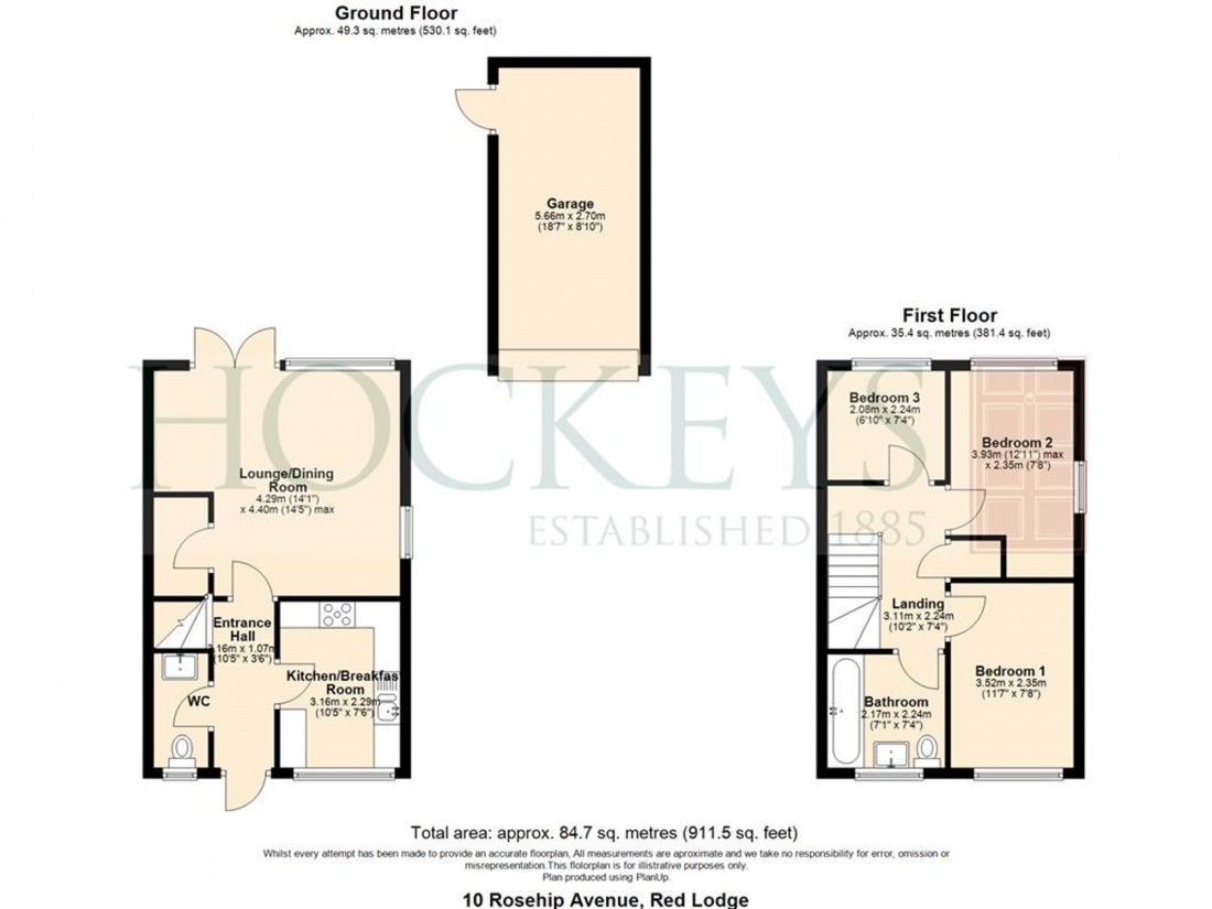 Floorplan for Rosehip Avenue, Red Lodge, IP28