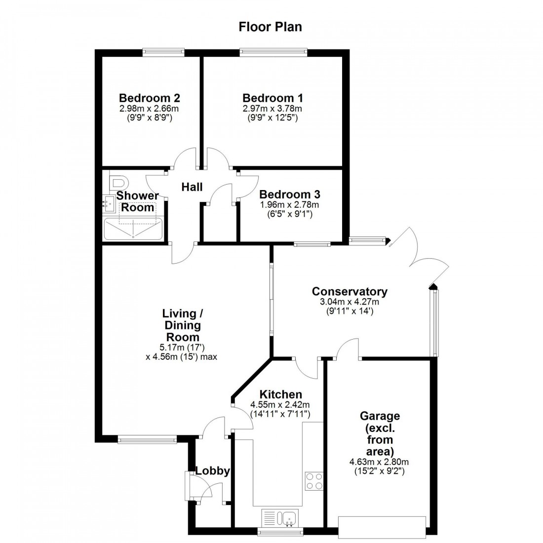 Floorplan for Whitton Close, Swavesey, CB24