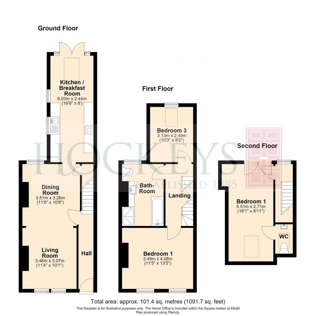 Floorplan for Sedgwick Street, Cambridge, CB1