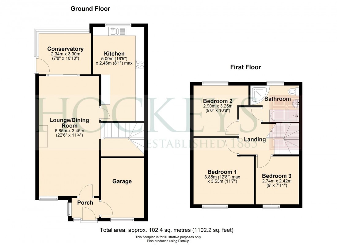 Floorplan for Pelham Close, Cottenham, CB24