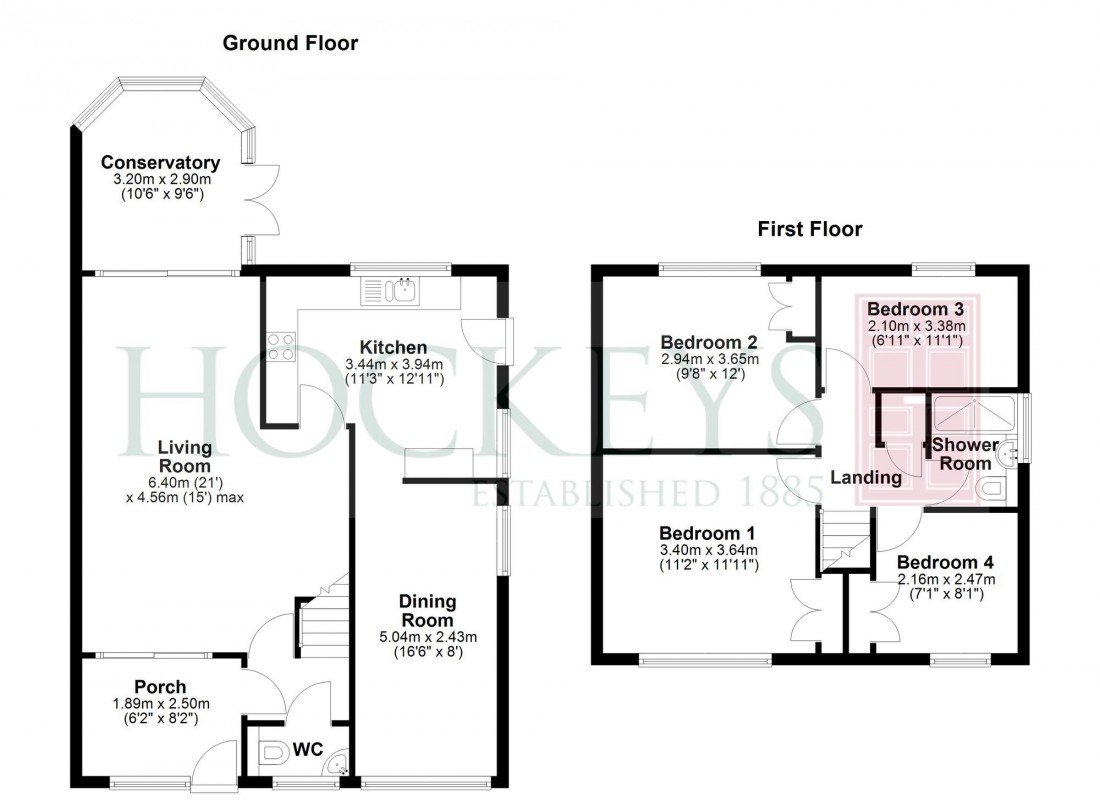 Floorplan for Hollytrees, Bar Hill, CB23