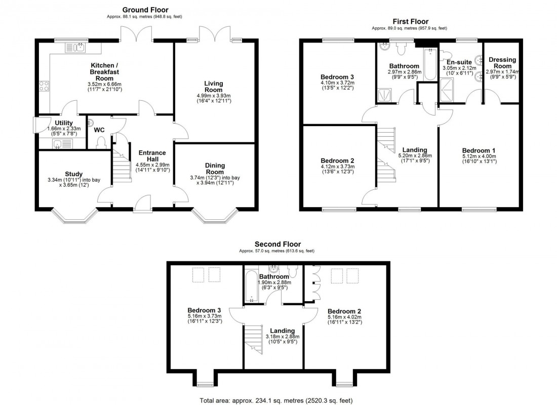 Floorplan for Garwood Drive, Longstanton, CB24