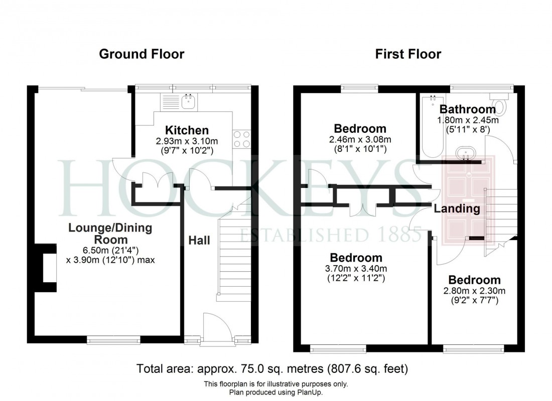 Floorplan for Peterhouse Close, Mildenhall, IP28